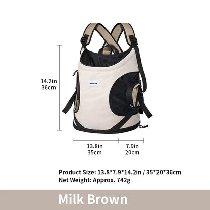 Pet Front Carry Chest Backpack – Stylish, Secure & Super Comfortable for Outdoor Adventures
