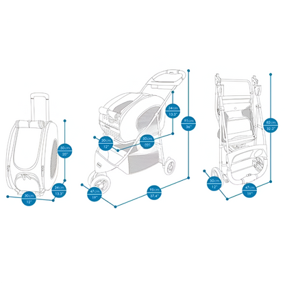 PawPorta 4-in-1 Foldable Pet Stroller – The Stylish Ride for Pets on the Go